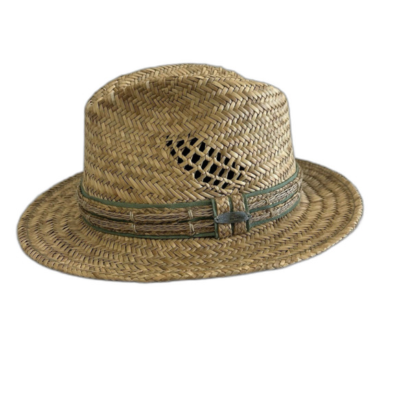 Panama Jack Hat Men’s Large X-Large Color Tan 100% Straw Rush Paja Original - Picture 2 of 12